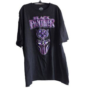 Marvel Studios Black Panther T-Shirt Mens 3XL Black Graphic Tee Superhero Movie